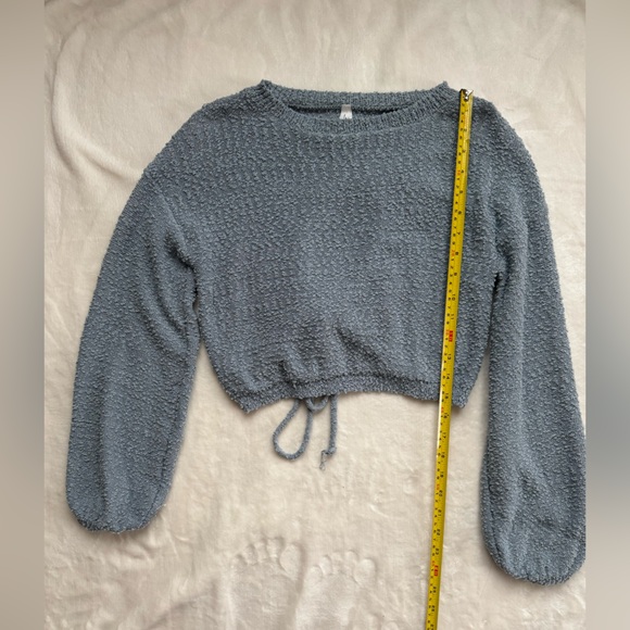 Dreamers S/M cropped boat neck long sleeve sweater - Picture 7 of 7